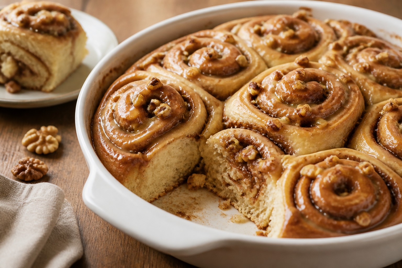 Cevizli Tarçınlı Rulo Çörek