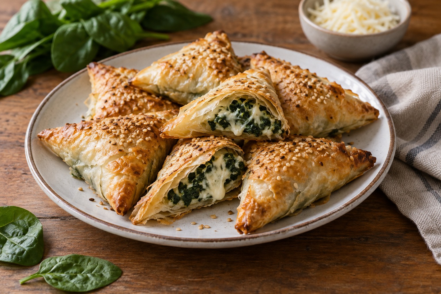 Ispanaklı Kaşarlı Mini Börek