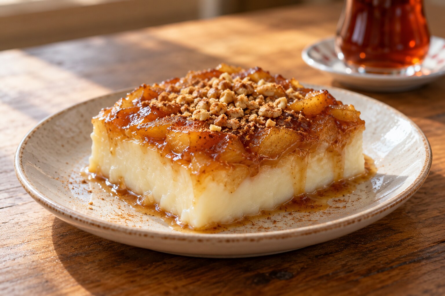Karamelli Elmalı Muhallebi