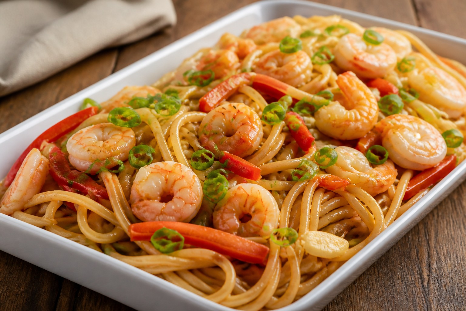 Karidesli Sarımsaklı Noodle