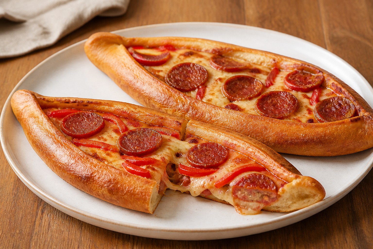 Kaşarlı Sucuklu Pide
