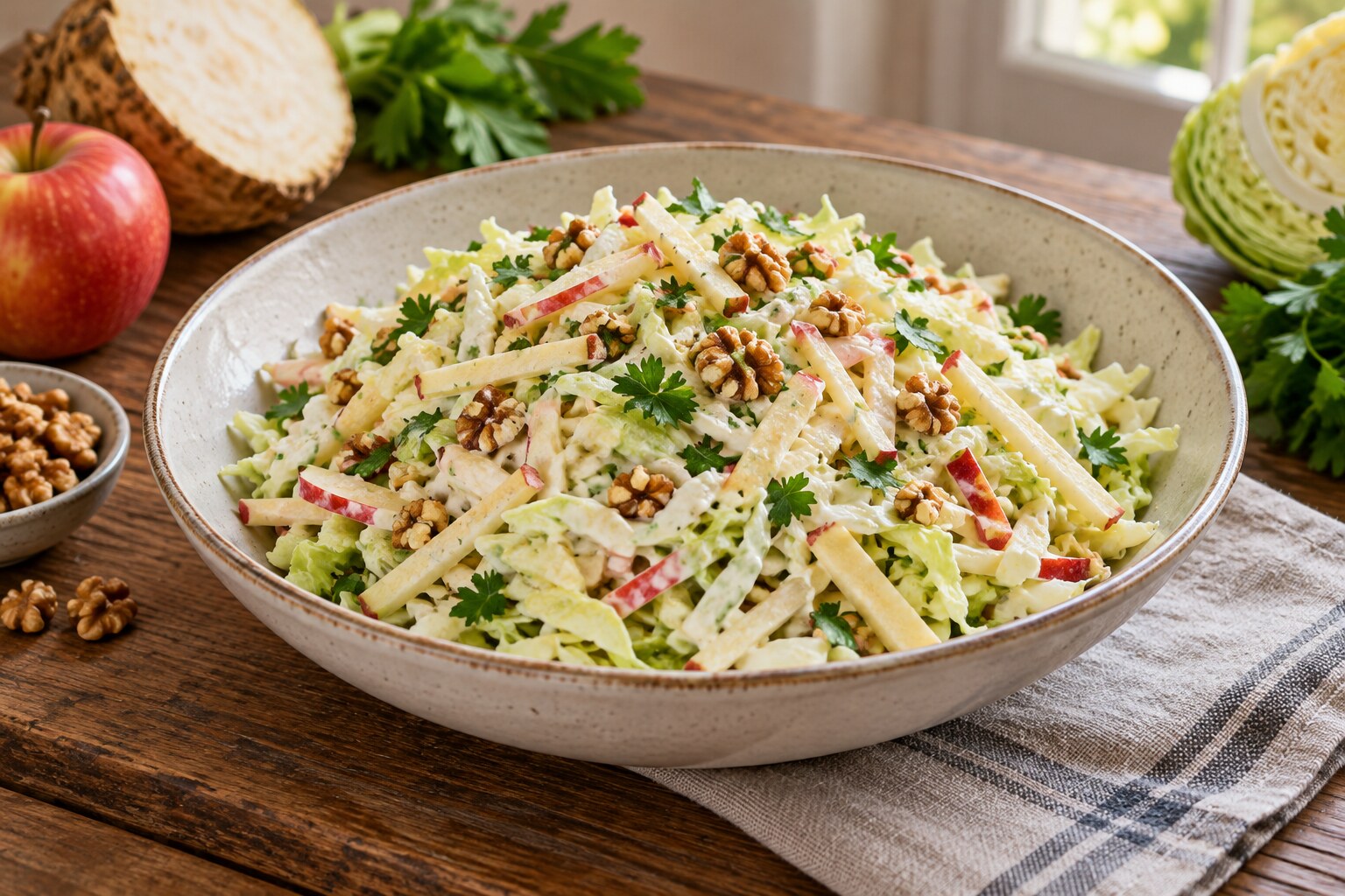 Kerevizli Elmalı Lahana Salatası