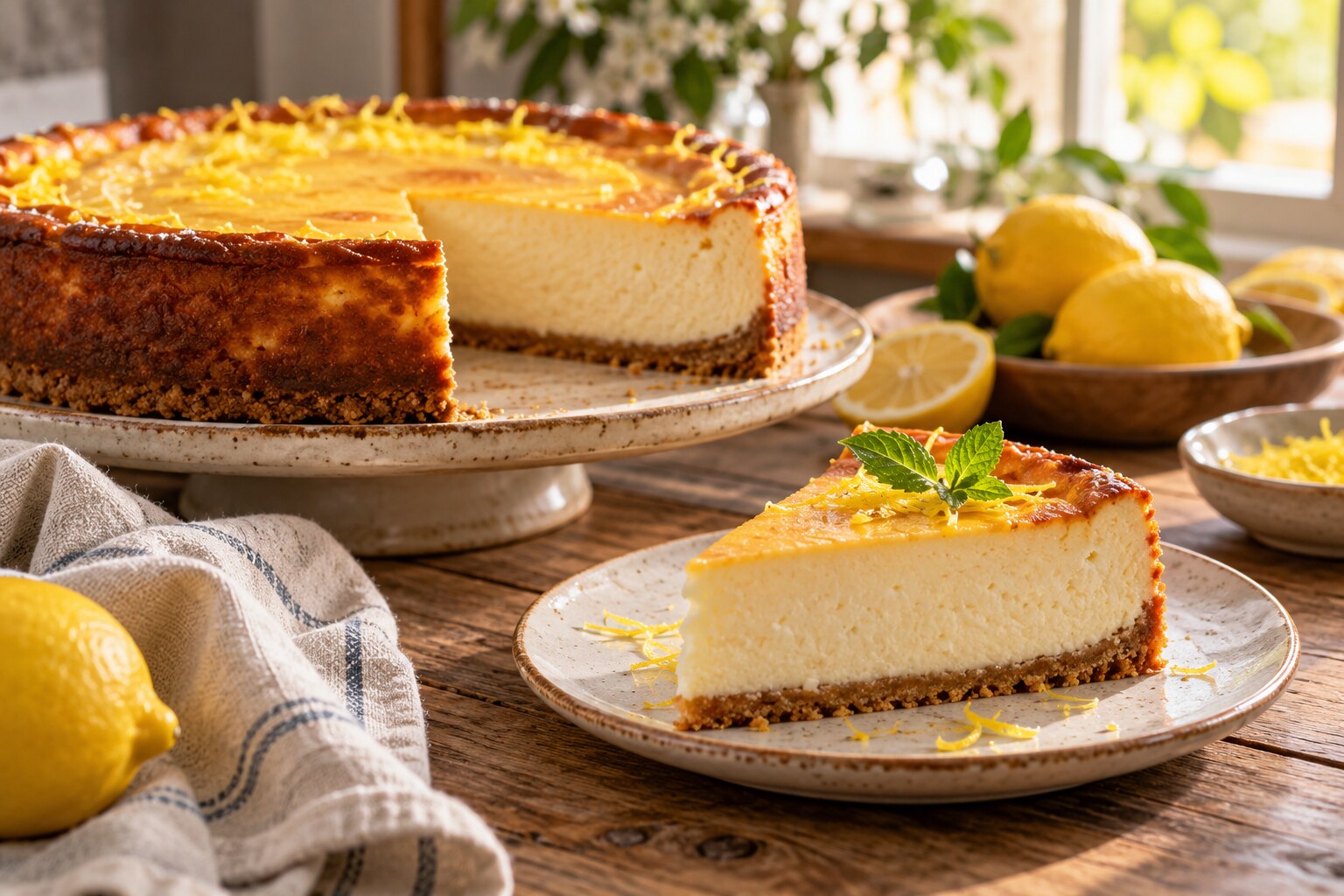 Limonlu Fırın Cheesecake