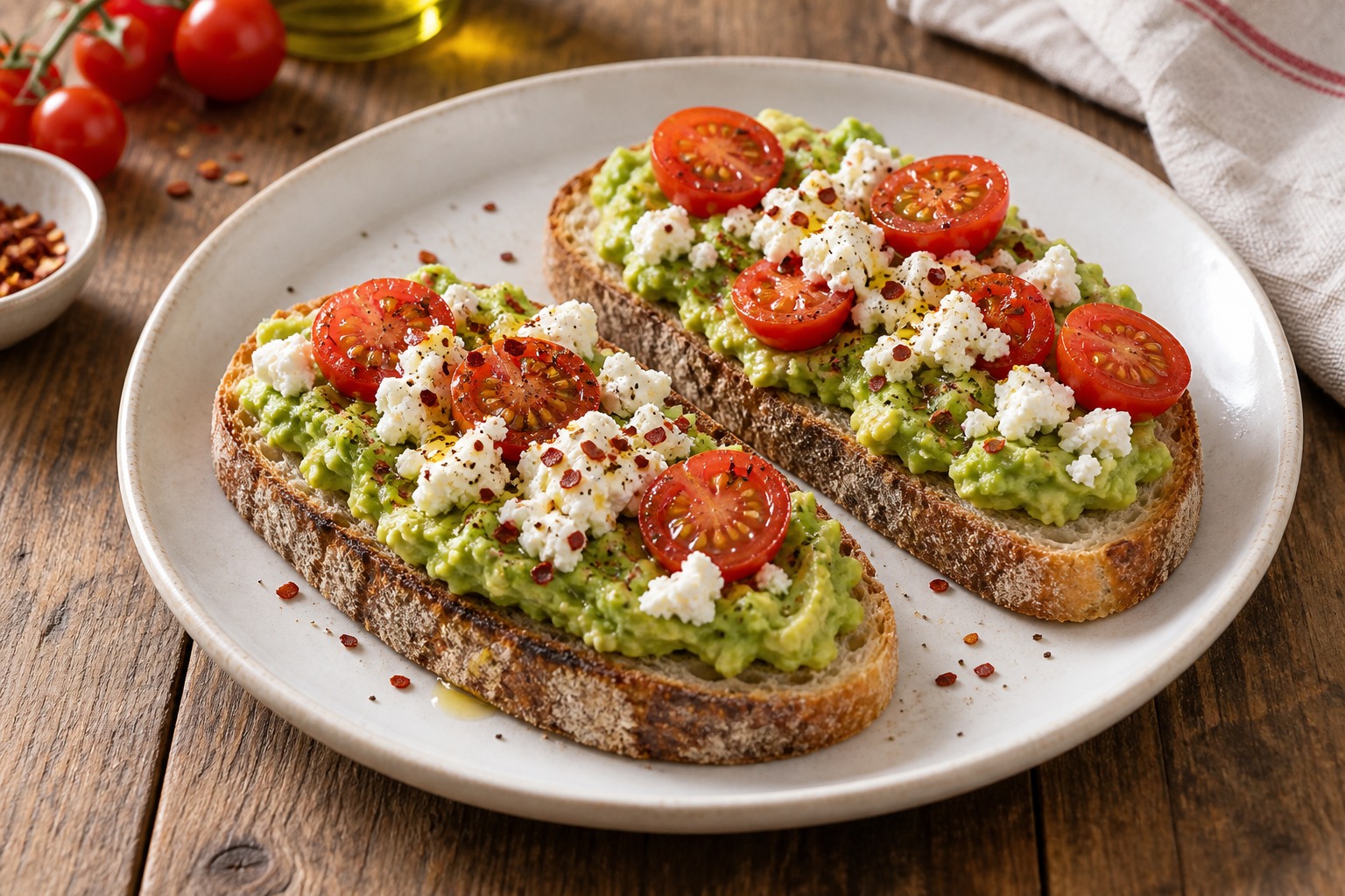 Lor Peynirli Avokado Tost