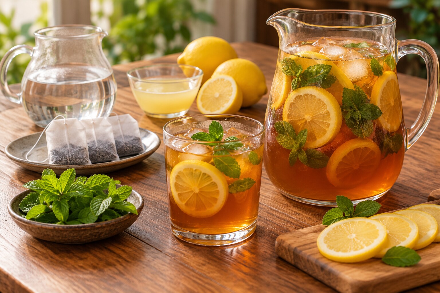 Naneli Limonlu Ev Yapımı Soğuk Çay