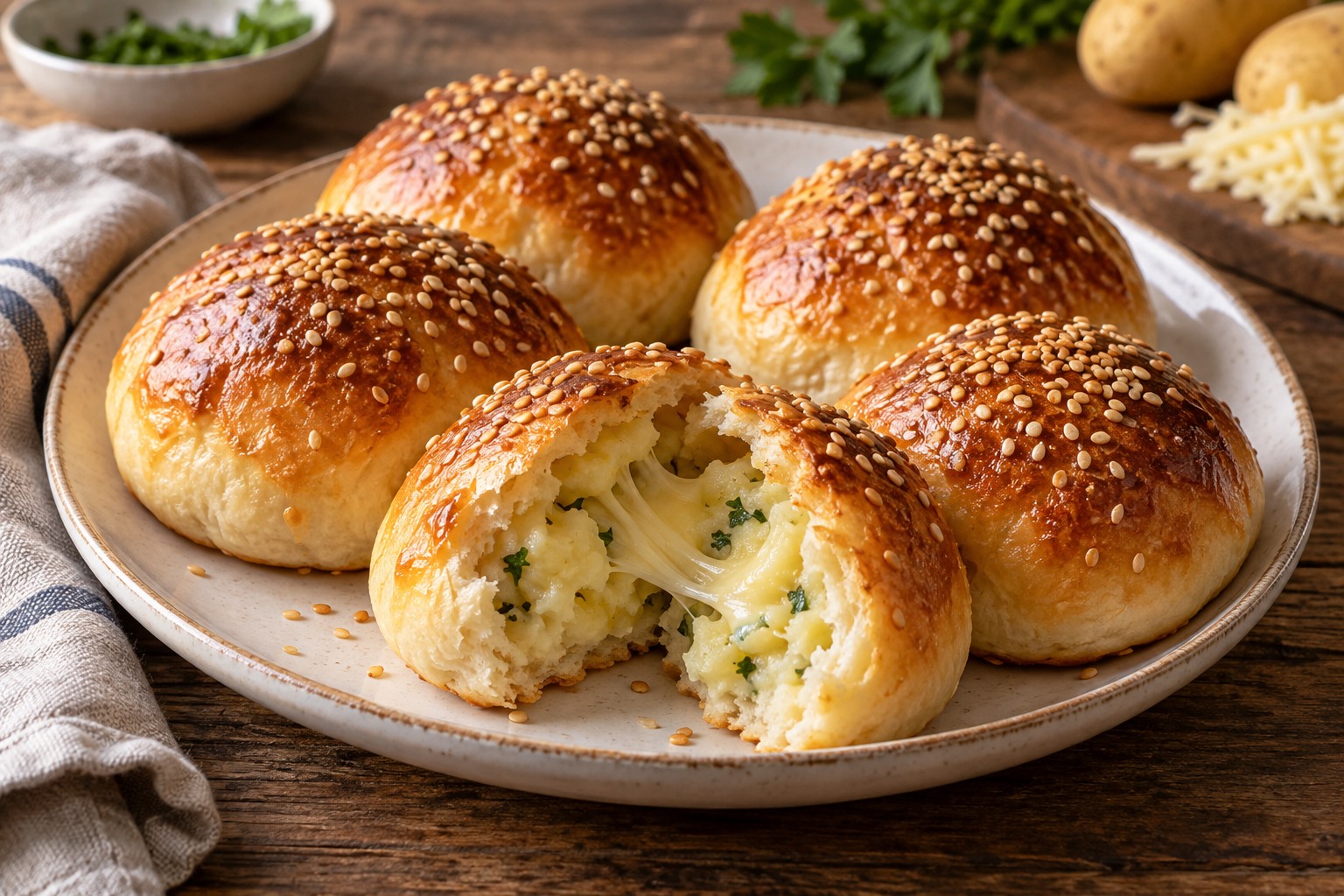Patatesli Kaşarlı Poğaça