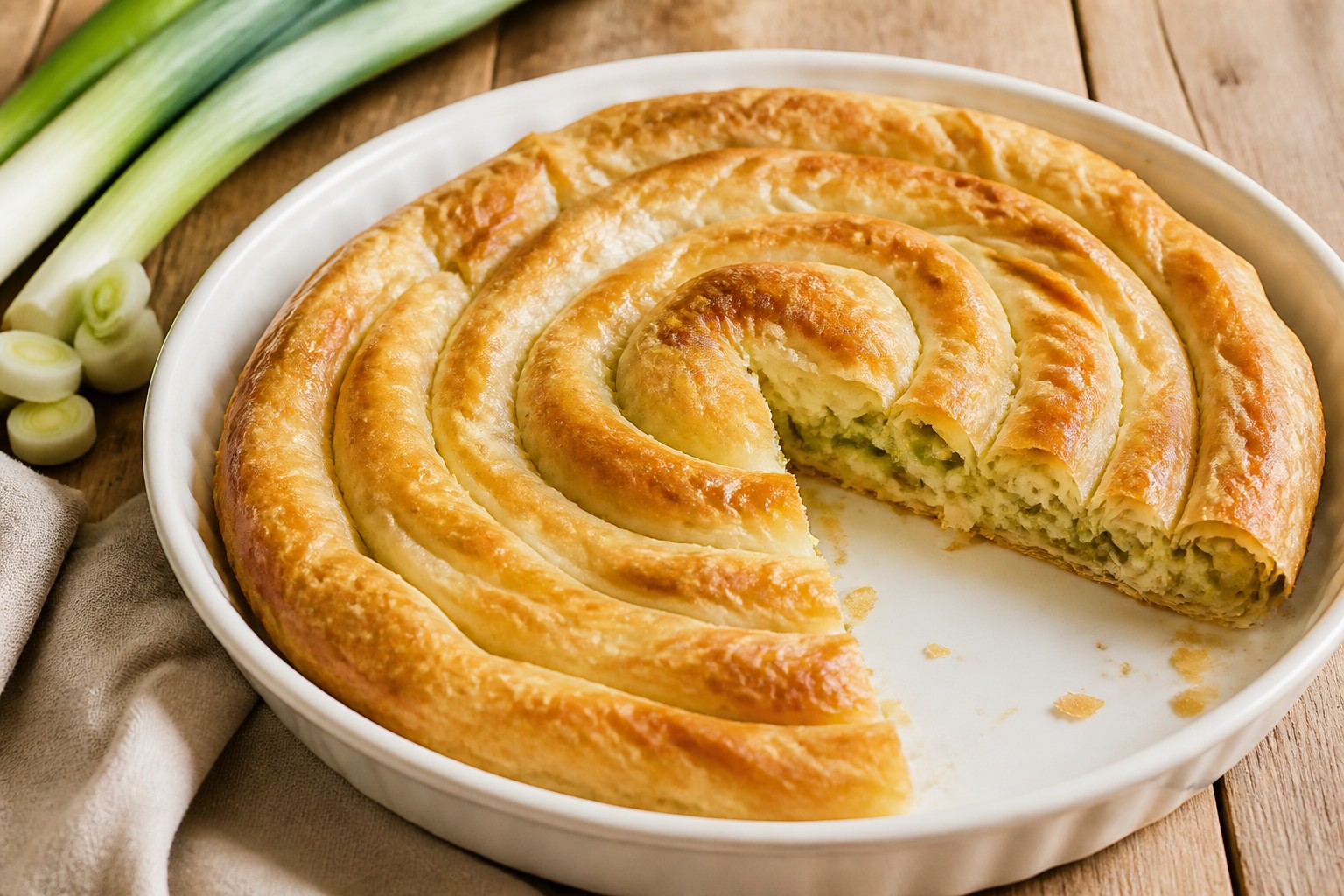 Pırasalı El Açması Börek