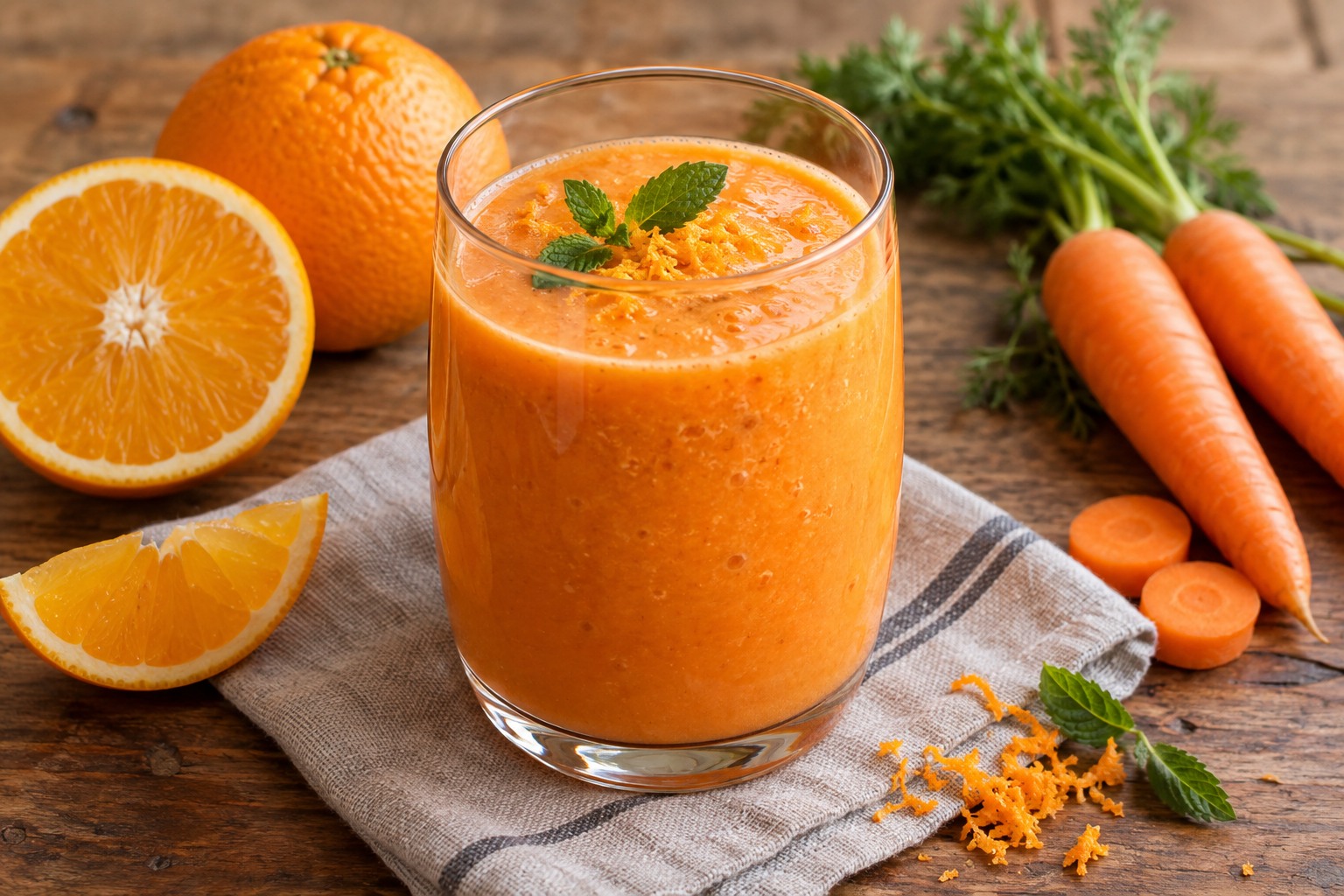 Portakallı Havuçlu Smoothie