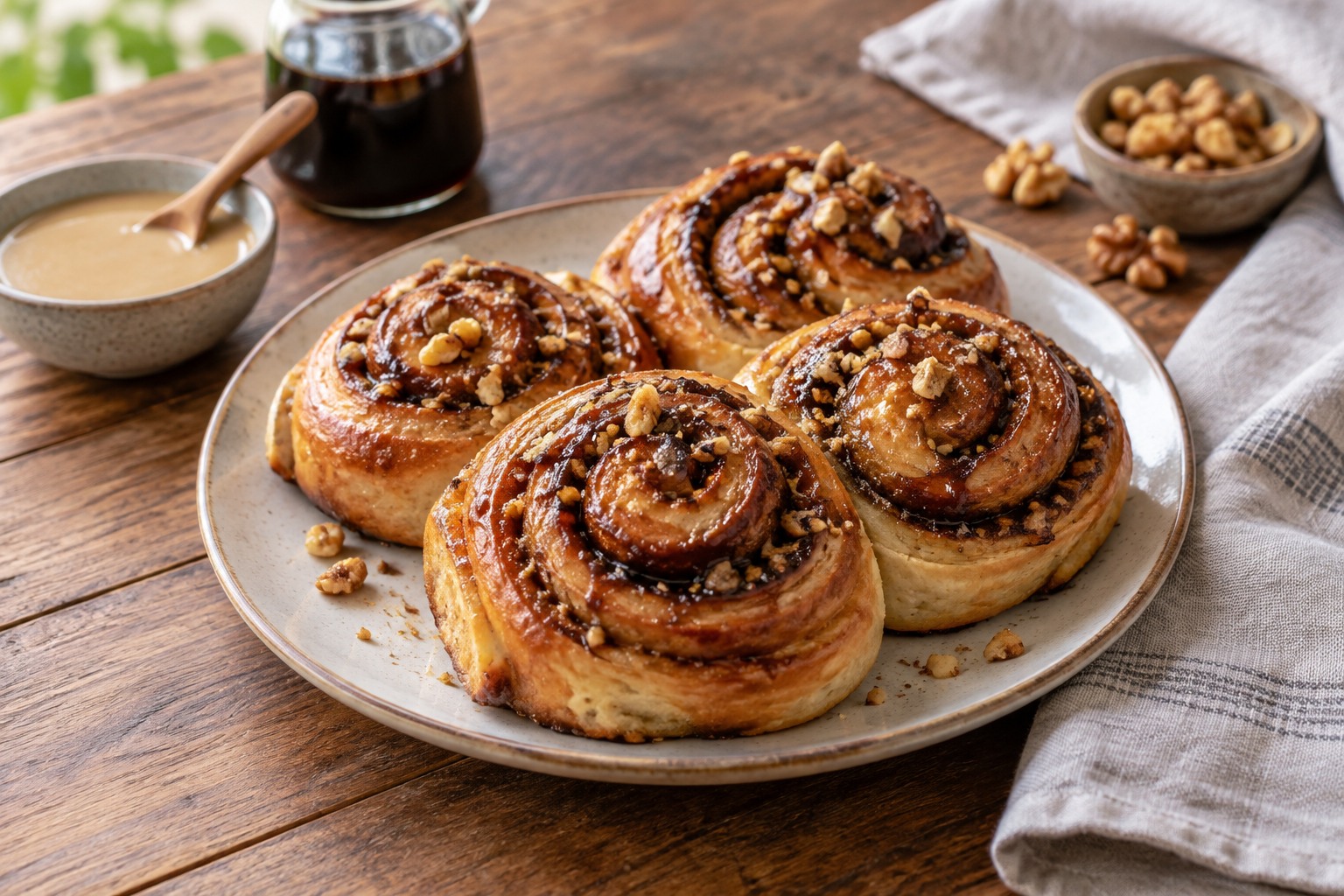 Tahin Pekmezli Rulo Çörek
