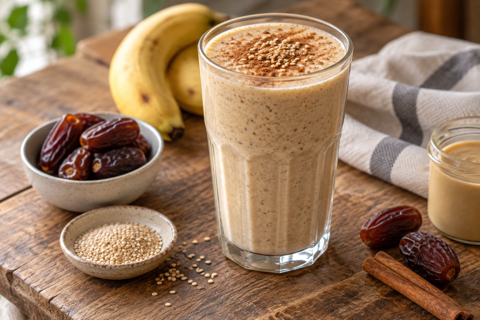 Tahinli Hurmalı Smoothie