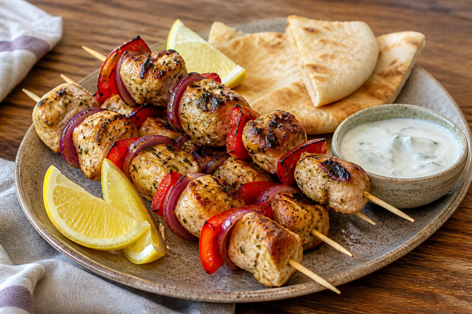 Tavuk Souvlaki - Yunan Mutfağı