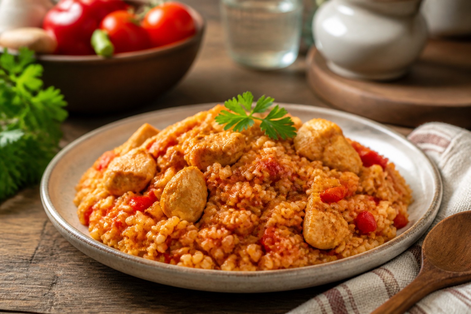 Tavuklu Bulgur Pilavı