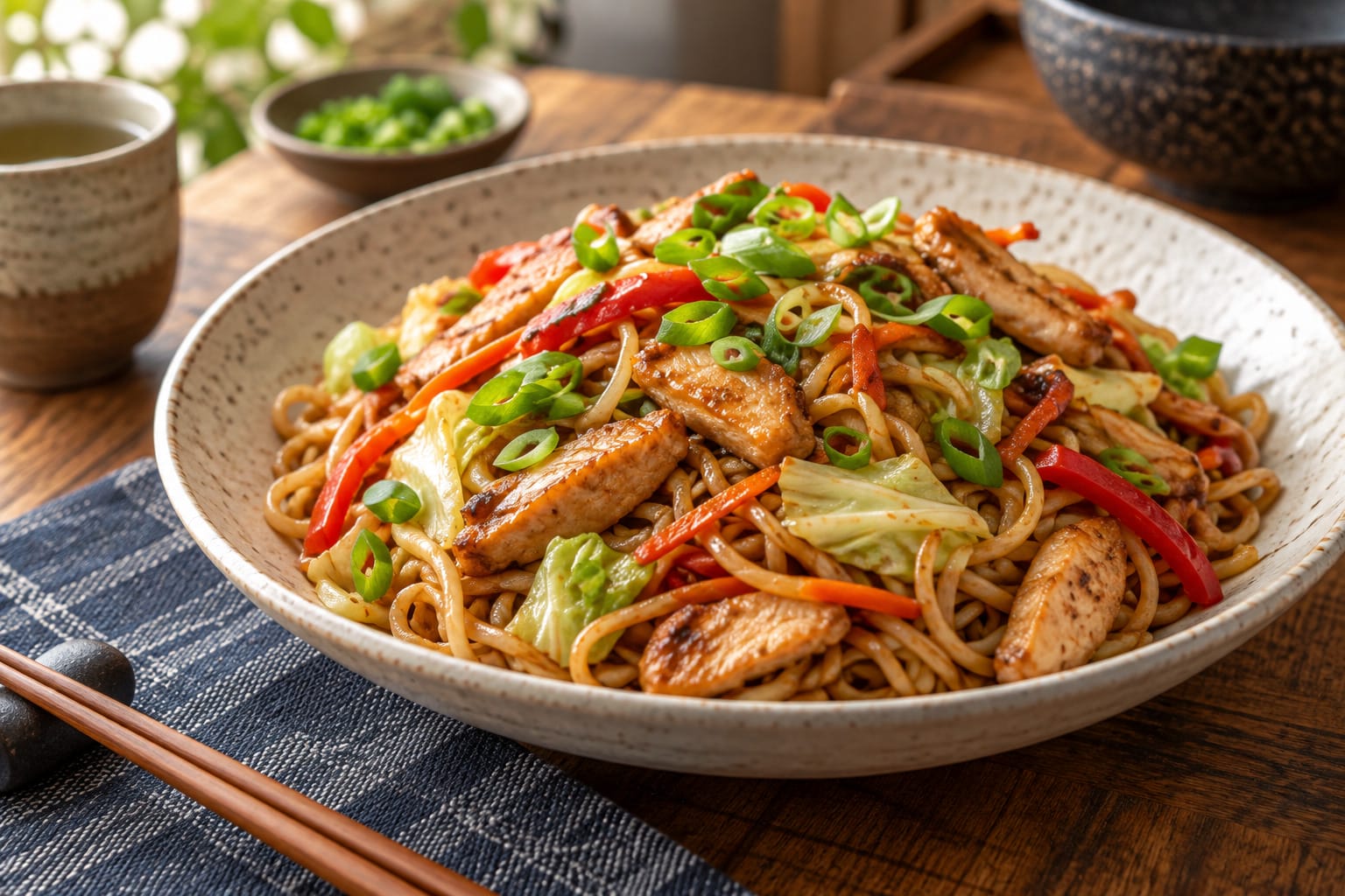 Tavuklu Yakisoba - Japon Mutfağı