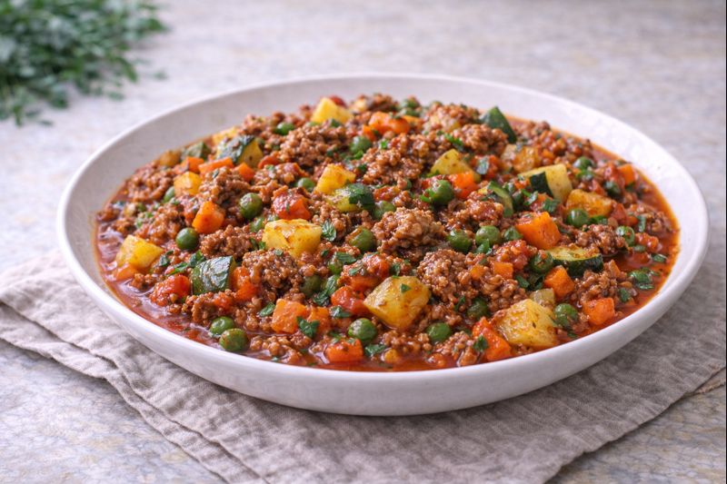 Tek Tavada Kıymalı Sebze