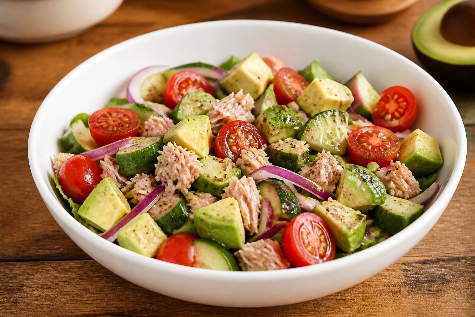 Ton Balıklı Avokado Salatası