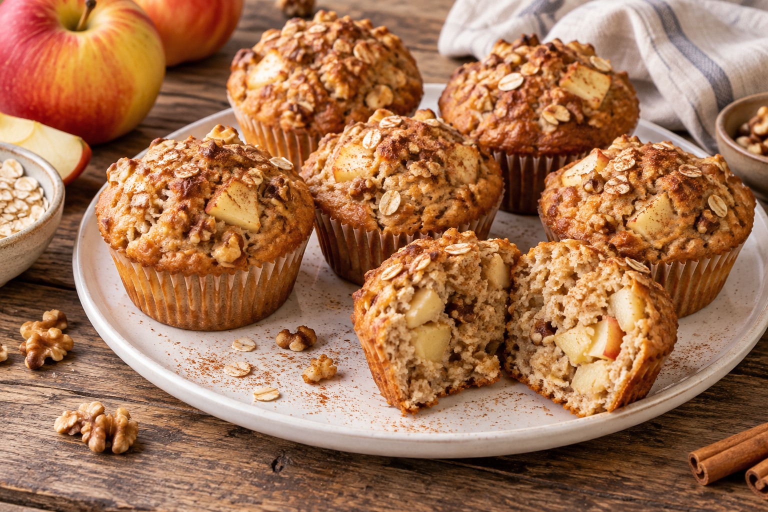 Yulaflı Elmalı Muffin